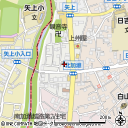 神奈川県川崎市幸区矢上7-17周辺の地図