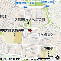 神奈川県横浜市都筑区牛久保東周辺の地図