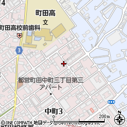 東京都町田市中町3丁目周辺の地図
