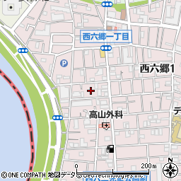 東京都大田区西六郷1丁目43周辺の地図