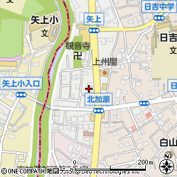 神奈川県川崎市幸区矢上7周辺の地図