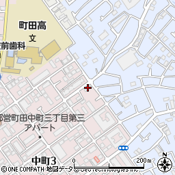 町田中町三丁目団地中央集会所周辺の地図