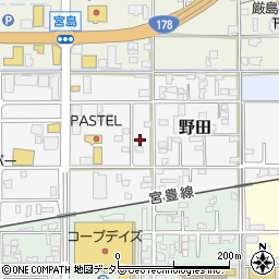 兵庫県豊岡市野田周辺の地図