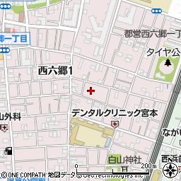東京都大田区西六郷1丁目40周辺の地図
