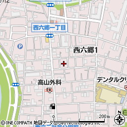 東京都大田区西六郷1丁目42周辺の地図