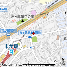 フラワークリーニング市ケ尾東店周辺の地図