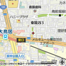 東京都大田区東糀谷3丁目6周辺の地図