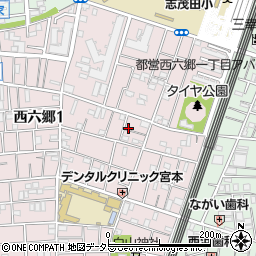 東京都大田区西六郷1丁目36周辺の地図