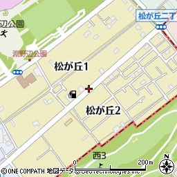 神奈川県相模原市中央区松が丘周辺の地図