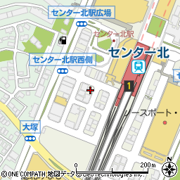 トヨタレンタリース横浜センター北駅前店周辺の地図