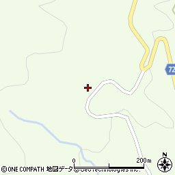 岐阜県中津川市蛭川和田74周辺の地図