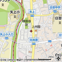 神奈川県川崎市幸区矢上7-2周辺の地図