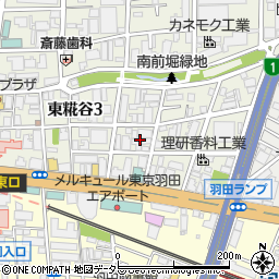 東京都大田区東糀谷3丁目周辺の地図