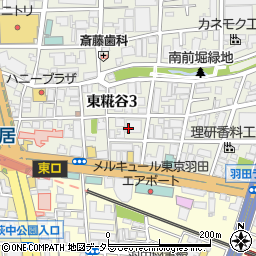 東京都大田区東糀谷3丁目8周辺の地図