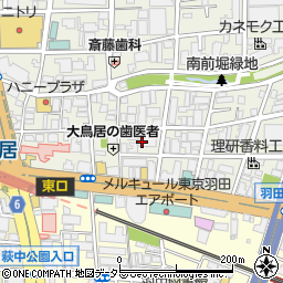 東京都大田区東糀谷3丁目8周辺の地図