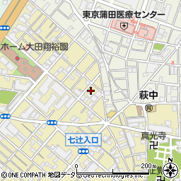 東京都大田区東六郷1丁目8周辺の地図