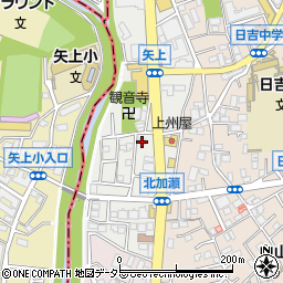 神奈川県川崎市幸区矢上7-30周辺の地図