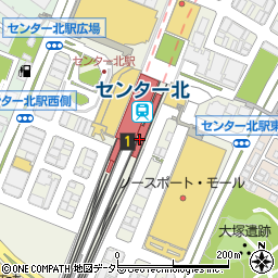 セブンイレブン横浜センター北駅店周辺の地図