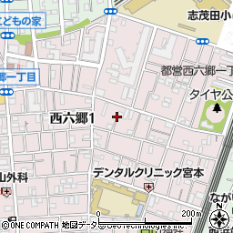 東京都大田区西六郷1丁目35周辺の地図