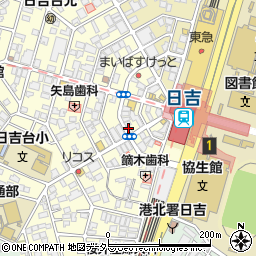 横浜家系ラーメン 銀家 日吉店周辺の地図