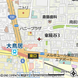 東京都大田区東糀谷3丁目4-13周辺の地図