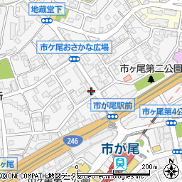 神奈川県横浜市青葉区市ケ尾町1170-18周辺の地図