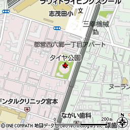 タイヤ公園周辺の地図