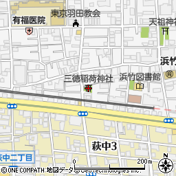 三徳稲荷神社周辺の地図
