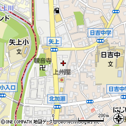 神奈川県川崎市幸区矢上14周辺の地図