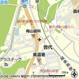 岐阜県美濃市曽代15周辺の地図