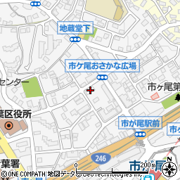 神奈川県横浜市青葉区市ケ尾町1170-4周辺の地図