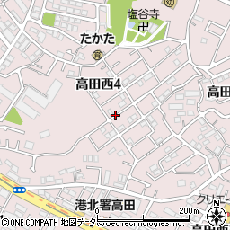 神奈川県横浜市港北区高田西周辺の地図
