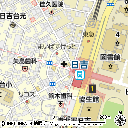 ファミリーマート日吉駅前店周辺の地図