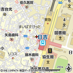 日吉駅周辺の地図