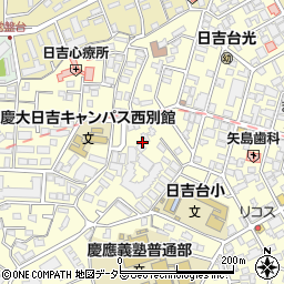 神奈川県横浜市港北区日吉本町1丁目周辺の地図