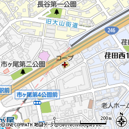 コープ市が尾デポー周辺の地図