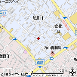 東京都町田市旭町1丁目周辺の地図