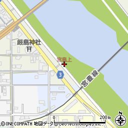 宮島上周辺の地図
