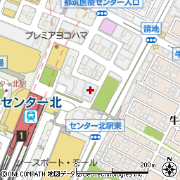 ファミリーマート横浜中川中央店周辺の地図