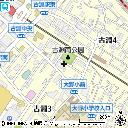 神奈川県相模原市南区古淵周辺の地図