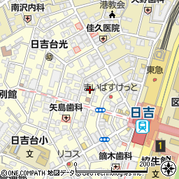 カーサ日吉周辺の地図