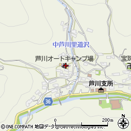 芦川オートキャンプ場周辺の地図