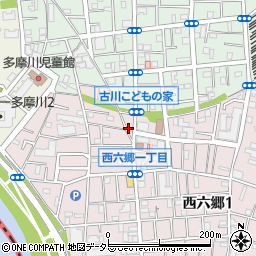 東京都大田区西六郷1丁目22周辺の地図