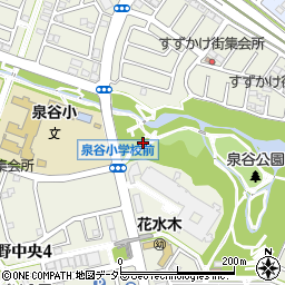 泉谷公園トイレ周辺の地図