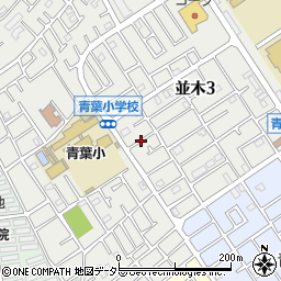 神奈川県相模原市中央区並木3丁目10周辺の地図