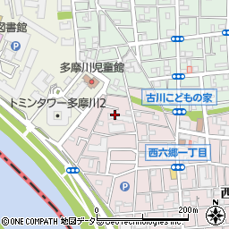 東京都大田区西六郷1丁目24周辺の地図