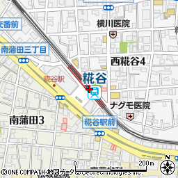 糀谷駅周辺の地図