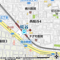 松屋 糀谷店周辺の地図