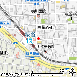 松屋糀谷店周辺の地図