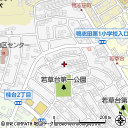 神奈川県横浜市青葉区若草台周辺の地図